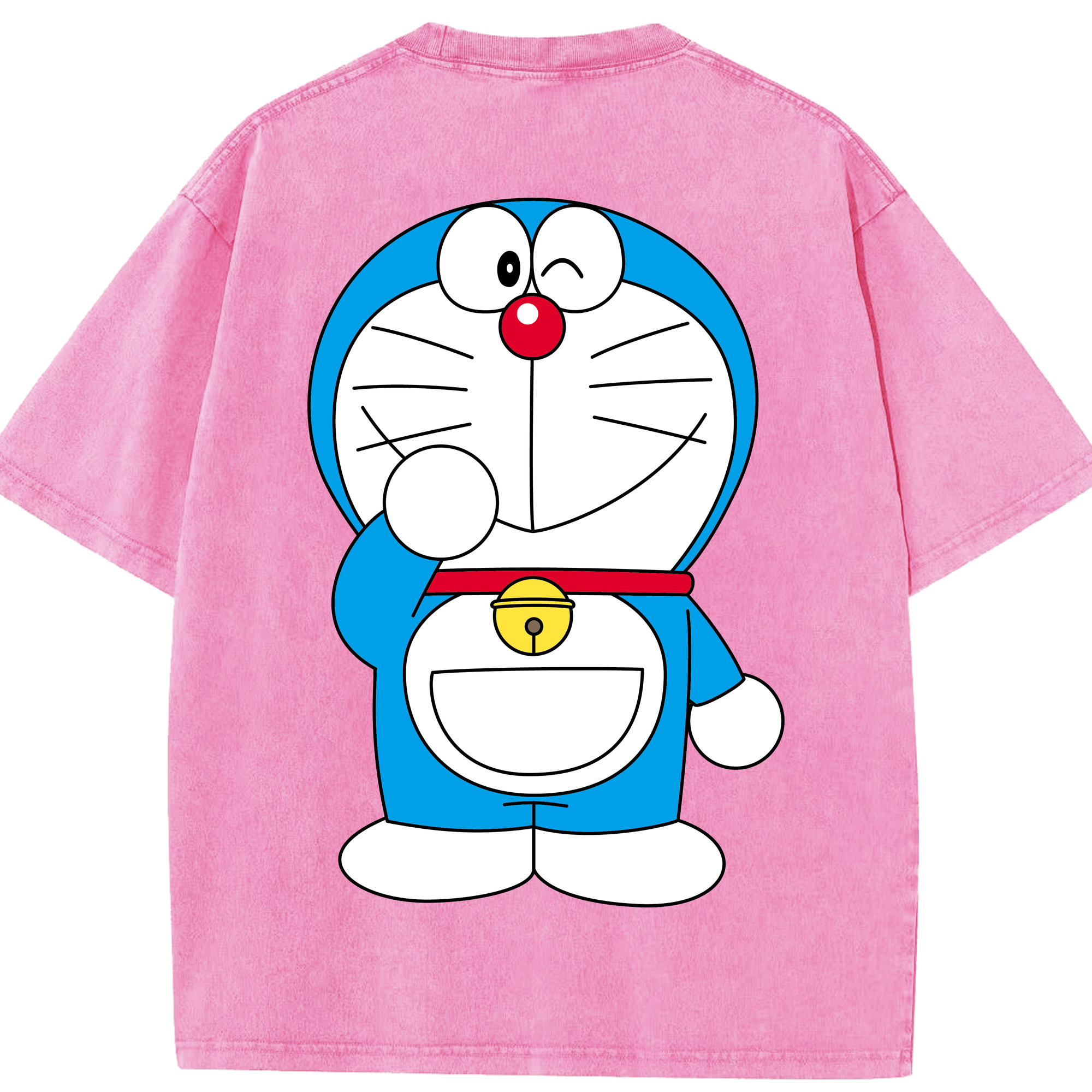 （画像用） ドラえもん Doraemon 綿100% ヴィンテージ風 半袖Tシャツ（背面プリント）